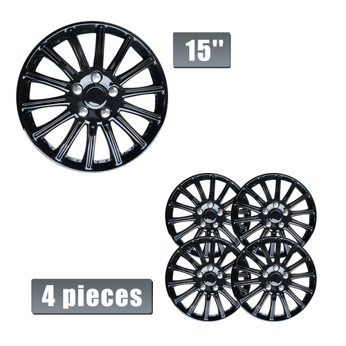 US 15" Set of 4 Wheel Covers On Hubcaps Full Hub Caps Fit R15 Tire