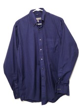 Kenneth Cole Long Sleeve Button Up Dress Shirt-Blue, Men s Sz. Med -Wrinkle Free