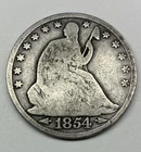 1854-O ARROWS SEATED LIBERTY HALF DOLLAR