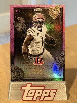 2025 Topps Chrome - Ja'Marr Chase Fortune 15 Pink /250 #F15-2 Refractor