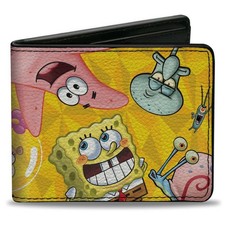 Bi-Fold Wallet SpongeBob SquarePants Characters Pose Toss Yellows