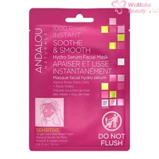 Andalou Naturals Instant Soothe and Smooth Hydro Serum Facial Mask 0.6oz