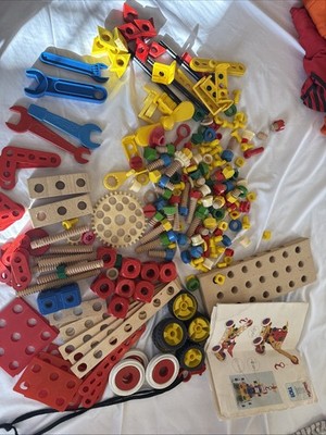 Vintage Baufix Lorenz Wooden German Construction Set