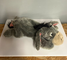 Disney Eeyore Winnie the Pooh Plush Gray Donkey Small Vintage removable tail