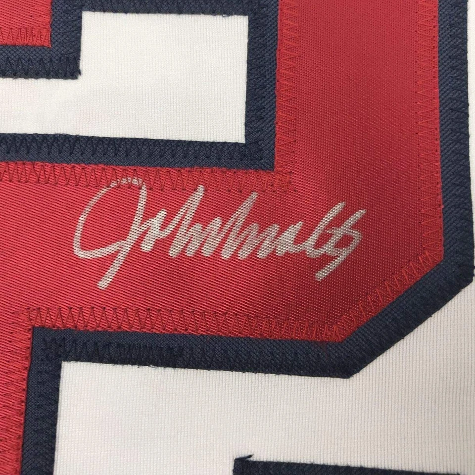 Autographed/Signed JOHN SMOLTZ Atlanta White Baseball Jersey JSA COA Auto - Image 3 of 4