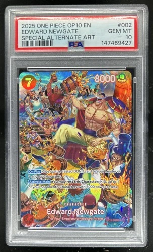2025 One Piece OP10 English Edward Newgate Special Alt Art PSA 10 #ST15-002