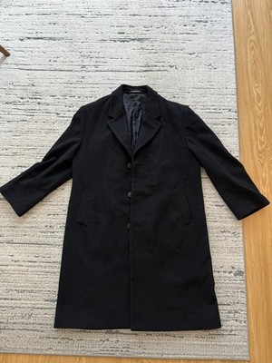 Michael Kors 100% Wool Shell Black Winter Coat Mens Size 44S 