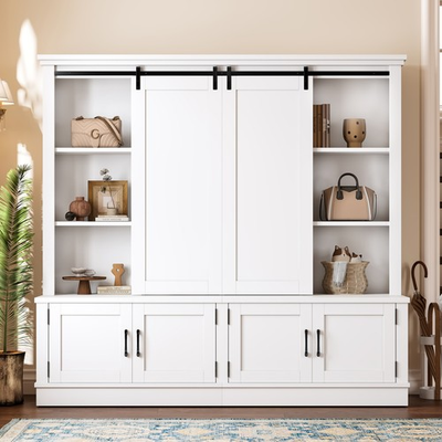 #ad #ad Multifunctional Entryway Cabinet with Sliding Rail Design $412.00