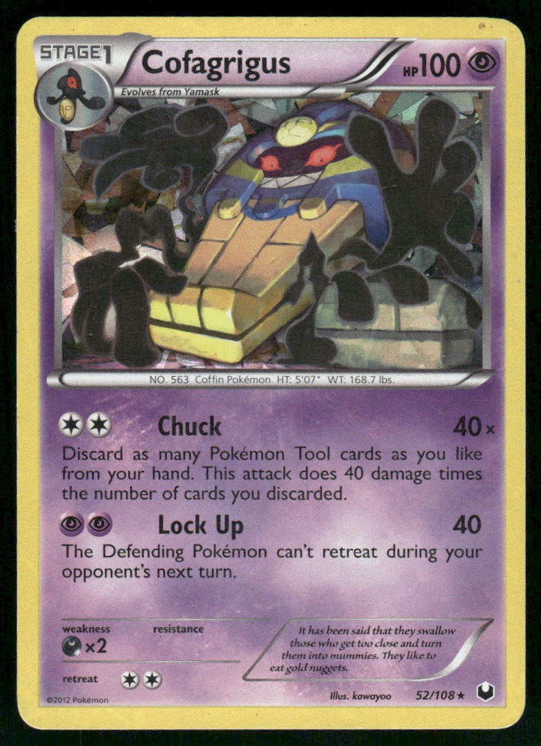 Cofagrigus - 52/108 (Cracked Ice Holo) 052/108 Rare Holo Deck Exclusives NM