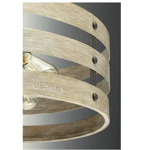 Progress Lighting Gulliver 8-1/2 in. 1-Light Graphite Coastal Drum Mini-Pendant - Image 3 of 4