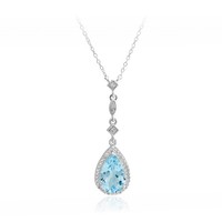 Halskette Aus Sterlingsilber Mit Himmelblauem Topas