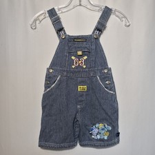 VTG 2002 Blues Clues And Friends Baseball Striped Kids 4T Shortalls Overalls Y2K