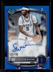 2025 Bowman Chrome Sebastian Wilkins True Blue Autograph /150 #CPA-SW 1st Bowman