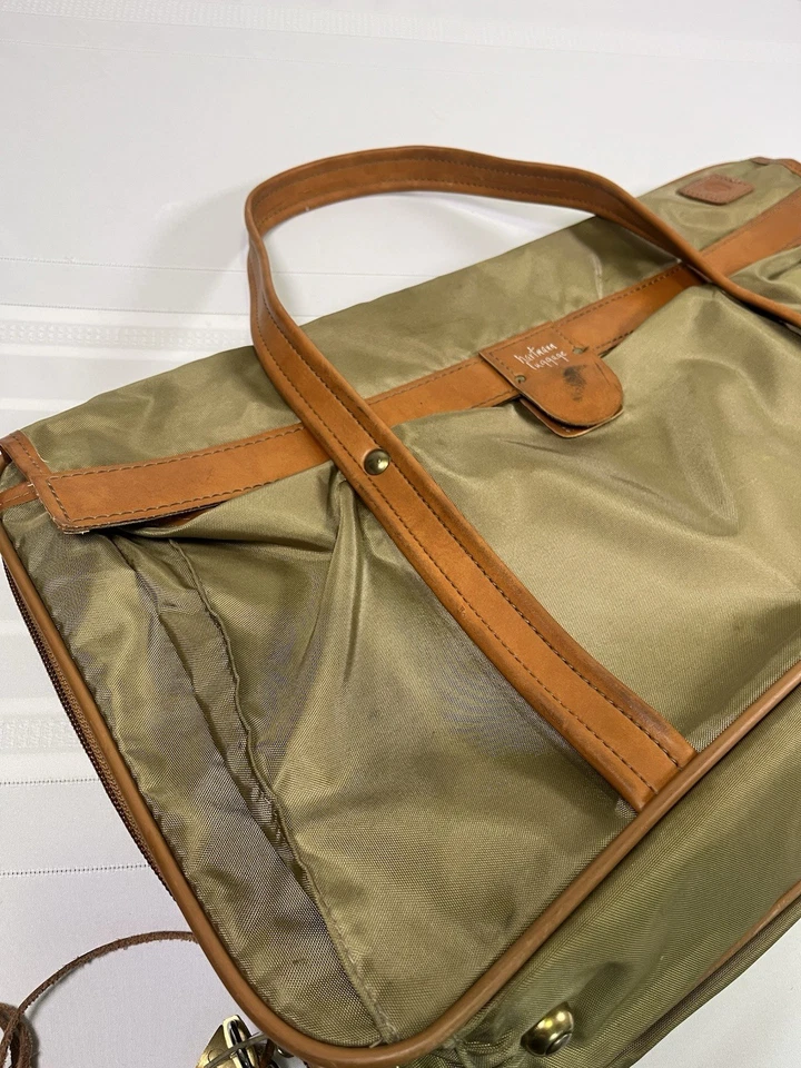 Hartmann Nylon Leather Trim Weekender Bag Luggage Garment Travel w/ Locks & Keys - Image 4 of 4