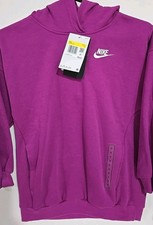 Nike Girl's Sportswear Club Fleece Hoodie US S Magenta