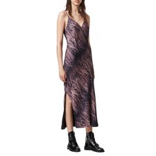 All Saints Melody Pembury Midi Slip Dress in Mink Pink Size 0 NWT