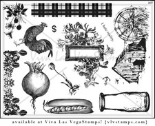 Unmounted Rubber Stamp Plate, Unmounted/Uncut Pink Rubber Stamps