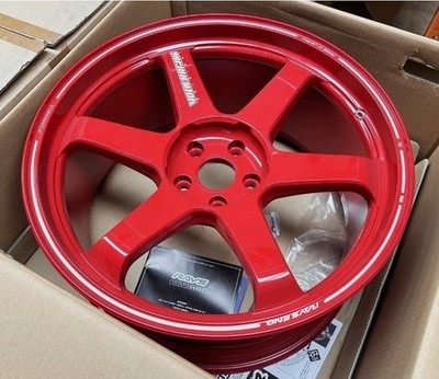 SET OF VOLK RACING RAYS TE37 ULTRA WHEELS HYPER RED FOR GTR R35 20'' Widebody