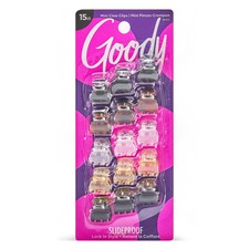 Goody Mini Claw Clips 15 Count SlideProof Hair Accessories for All Hair Types