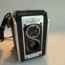 Vintage Black Kodak Duaflex III Camera - Kodet Lens - Untested