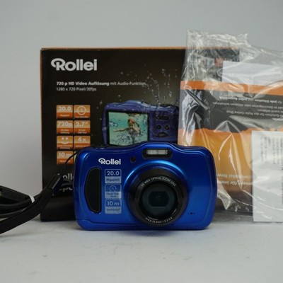 Rollei Sportsline 100 digitale Kompaktkamera für Kinder mit 20 Megapixel Blau