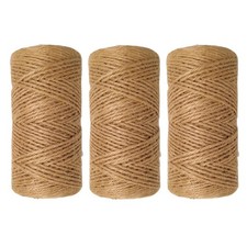 Quotidian Brown Natural 3 ply Jute Jute Twine Rolls 1/12" 0.2cm 1000 Feet -...