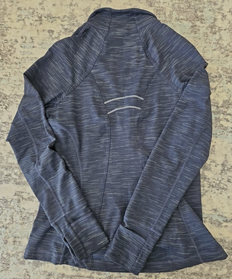 Athleta Rn#54023 Athletic Full Zip Light Jacket Medium Womens Navy