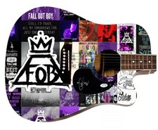 Fall Out Boy Pete Wentz Signed 1:1 Signature Edition Graphics Photo Guitar