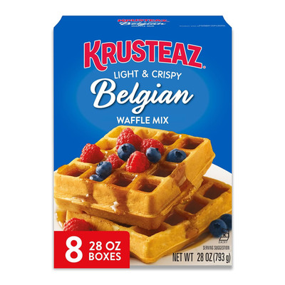 Light and Crispy Belgian Waffle Mix, 28 Oz Box (Pack of 8)