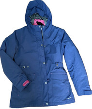 Lands' End Girl s Size L - 14 Navy Insulated Hooded Jacket with Zip Out Lining