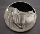 100 Greatest Masterpieces 66g Sterling Silver  J Pinches- Death Of Marat - David