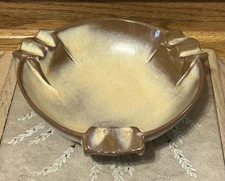 Vintage FRANKOMA  ASHTRAY #458 Tan Brown 7" Diameter