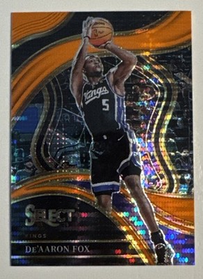 2023-24 Select De’Aaron Fox FOTL Neon Orange Pulsar Prizm JERSEY MATCH 5/15 SSP
