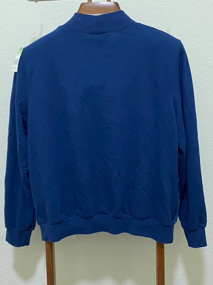 Винтажный свитер Alfred Dunner темно-синий/джинсовая вышивка цветочный размер маленький большой - Изображение 2 из 4