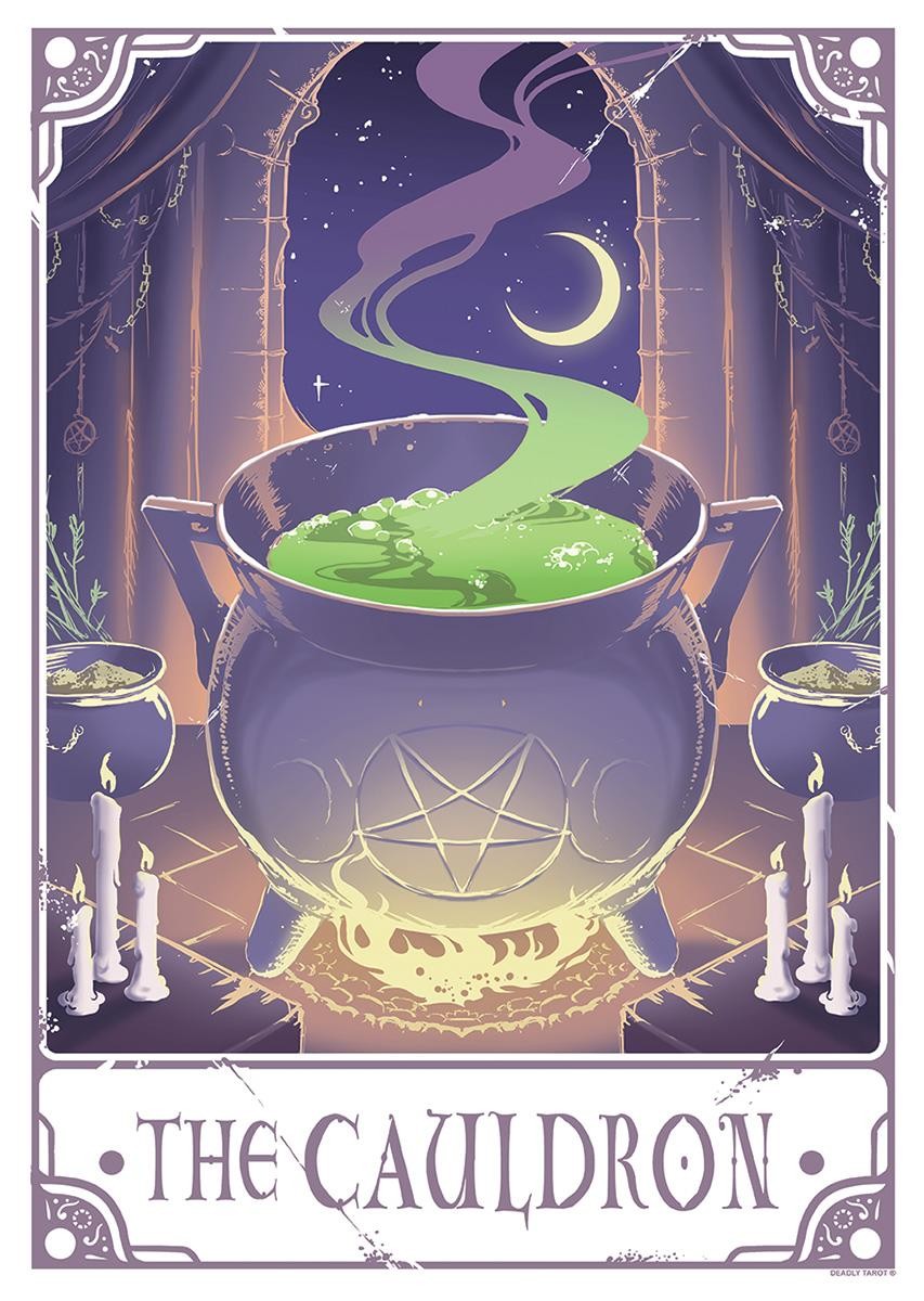 Laminated Deadly Tarot Awakening - The Cauldron Mini Poster