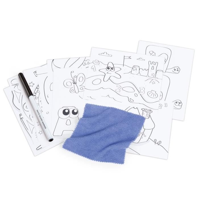Ardoise nomade Smoby 3 utilisations avec surface blanche effaçable à sec