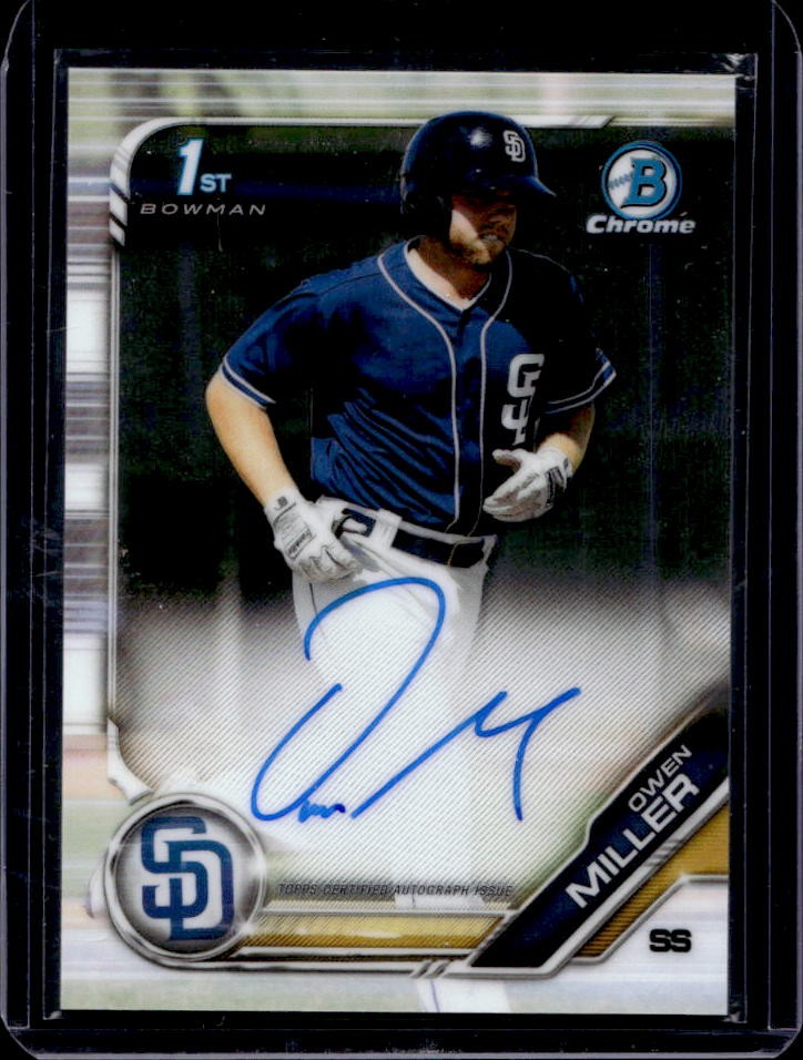 2019 Bowman Chrome Owen Miller Auto 1st Prospect #CPA-OM Padres