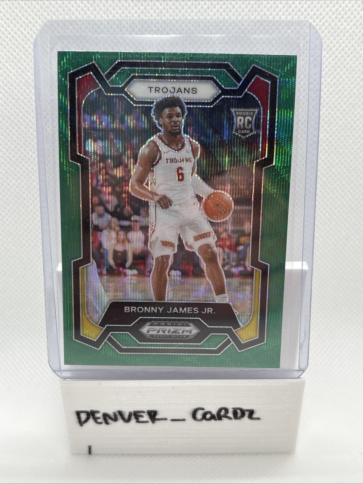 2024 Panini Prizm Draft Picks - Bronny James #86 Green Wave Prizm (RC)