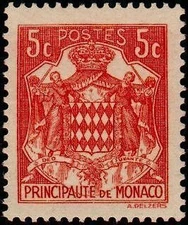 Monaco N°157 " Armoiries (Emblems) 5 C " New X Very Good