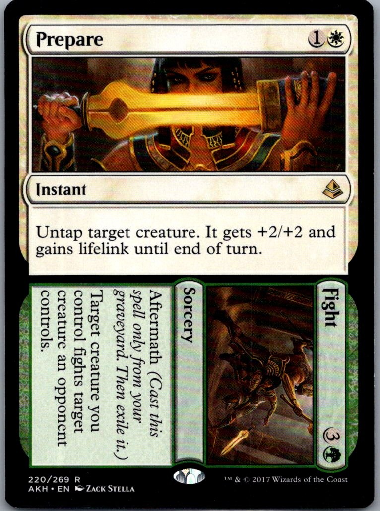 PREPARE // FIGHT 220 R AMONKHET MAGIC: THE GATHERING NEAR MINT