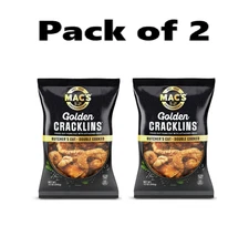 Mac's Chicharrones Golden Cracklin Curls, Fried Pork Fat with Skin, 12 oz, 2Pack