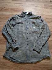 Rasco FR Long Sleeve Shirt Flame Resistant Button Up Blue Green Plaid Sz XL Long