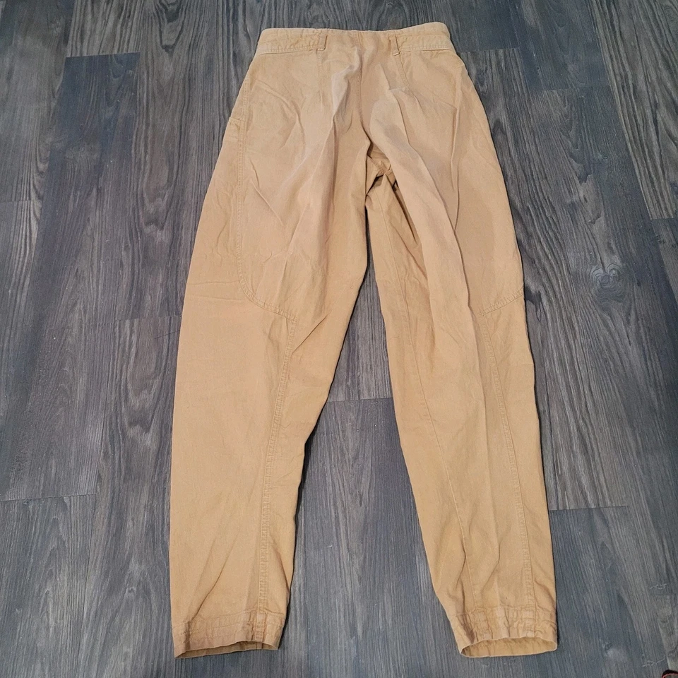 Pantalones de paracaídas vintage de los 80 Z Cavaricci cintura alta para hombre 32 tostados cónicos plisados Foto 2 de 4