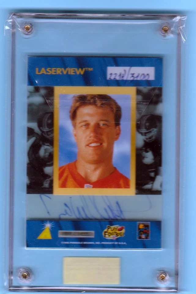 John Elway -1996 Laserview Auto 2218/3100 - Denver Broncos - Image 2 of 2