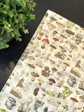 VINTAGE MUSHROOMS Design Tissue Paper Sheet Choose Size & Package Amount