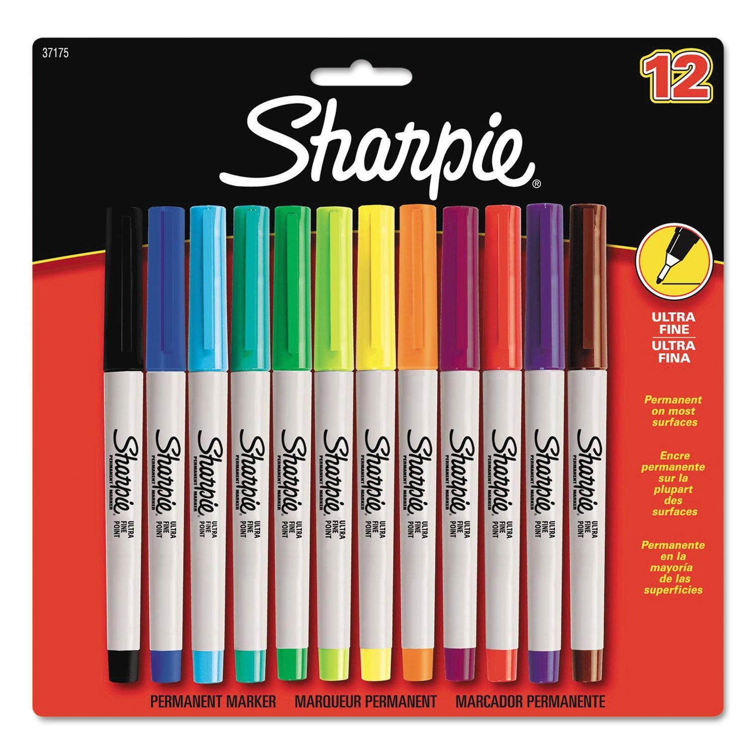 Ultra Fine Point Assorted Colors 12 Count