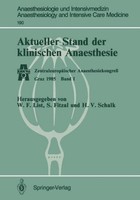 Aktueller Stand Der Klinischen Anaesthesie Werner F. List