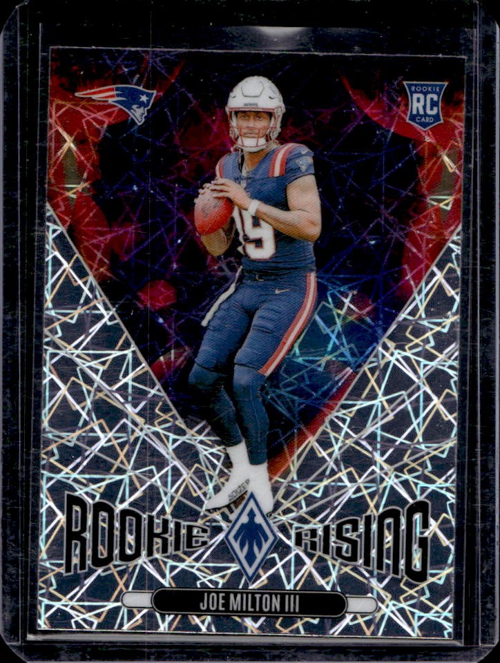 2024 Panini Phoenix Joe Milton III Rookie Rising RC Lazer #RR-JMN Patriots