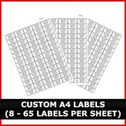 A4 Personalised Address Labels Self Adhesive Sticky Return Label Pre Printed NEW