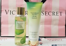 VICTORIA'S SECRET PEAR GLACE FRAGRANCE MIST 8.4 OZ & BODY LOTION 8 OZ - SET OF 2